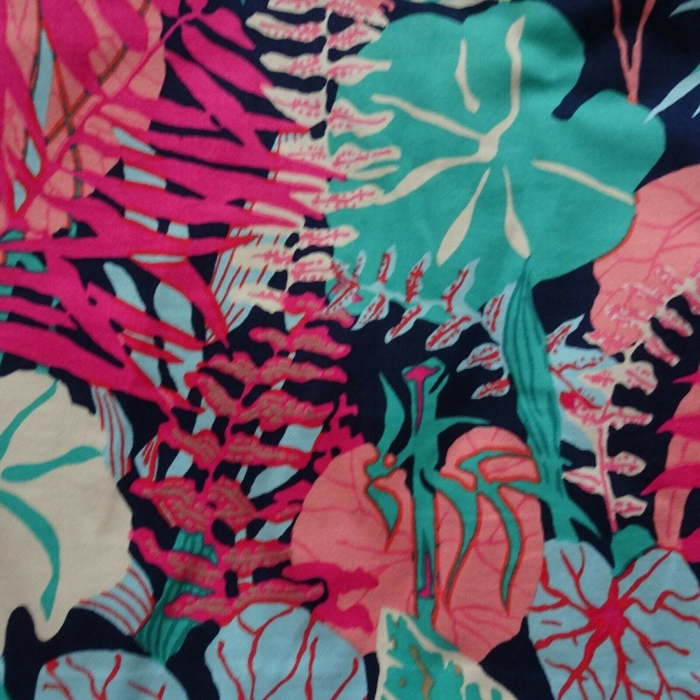 Talbots Women's Mini Skirt Short Tropical Leaves Resort Colorful Floral Size 2 - Picture 4 of 12